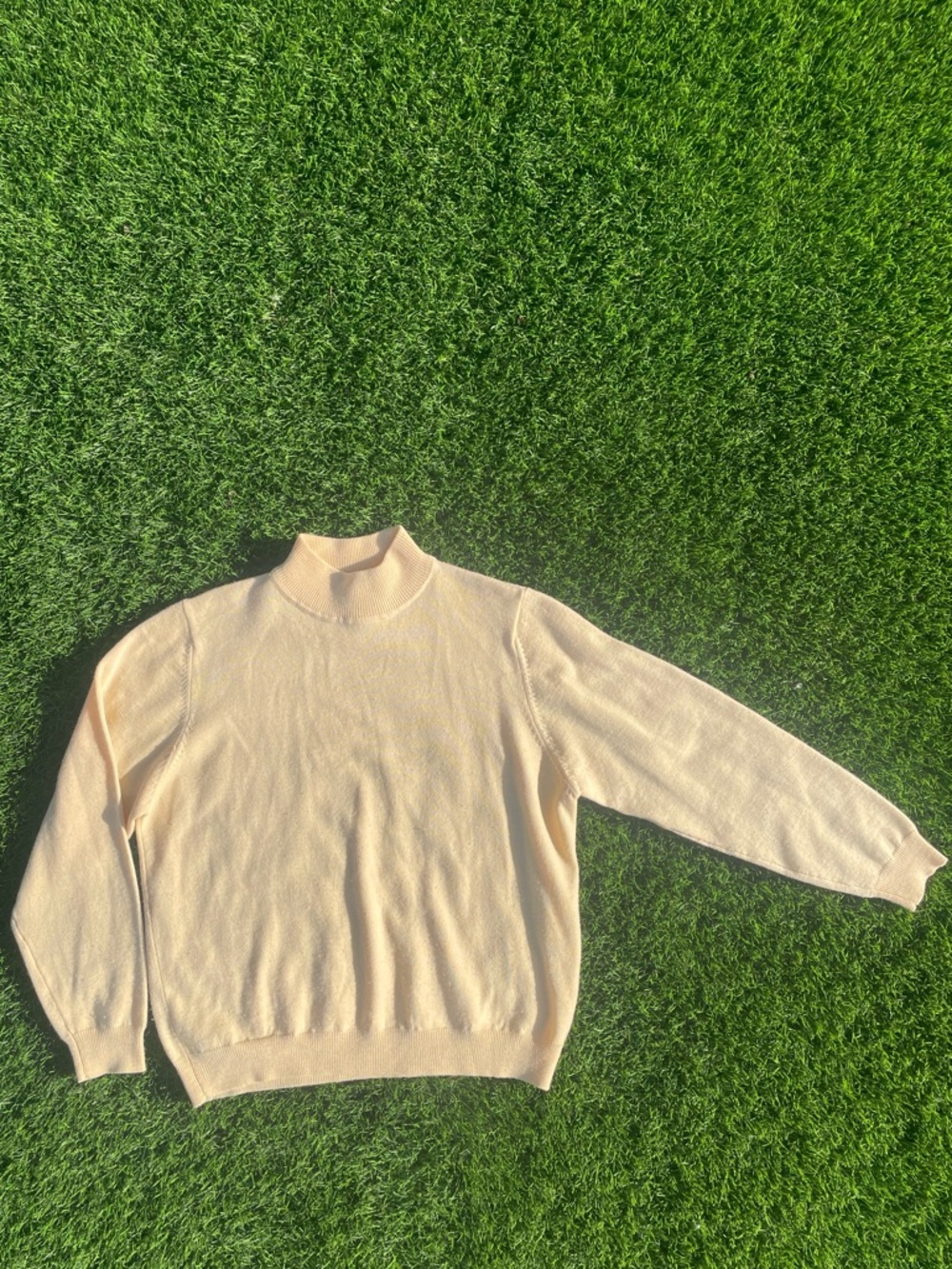 Charter Club Yellow Mock Neck Sweater